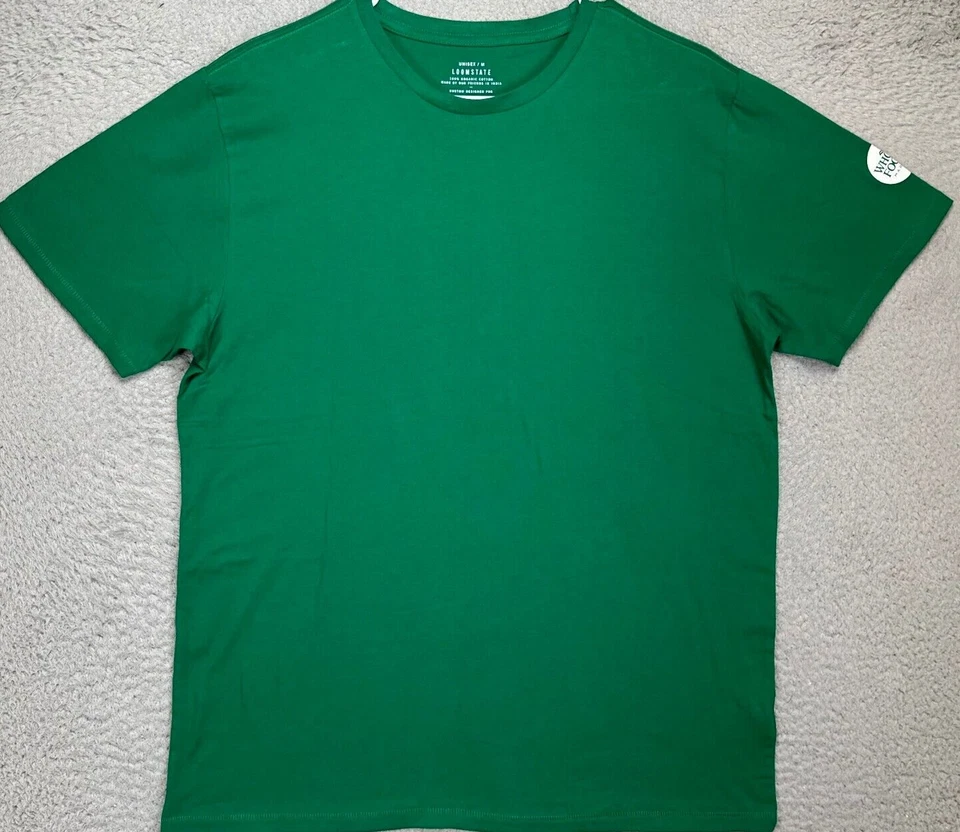 Camisa Whole Foods Market Unisex Mediana Verde Algodón Orgánico Camiseta Loomstate Foto 2 de 4