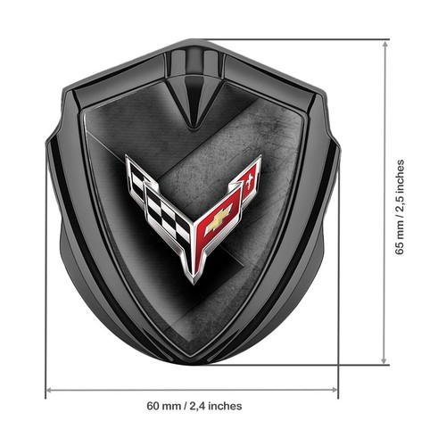 Fender Emblem Corvette Metal Sticker Side Badge Logo Decal - Picture 19 of 39