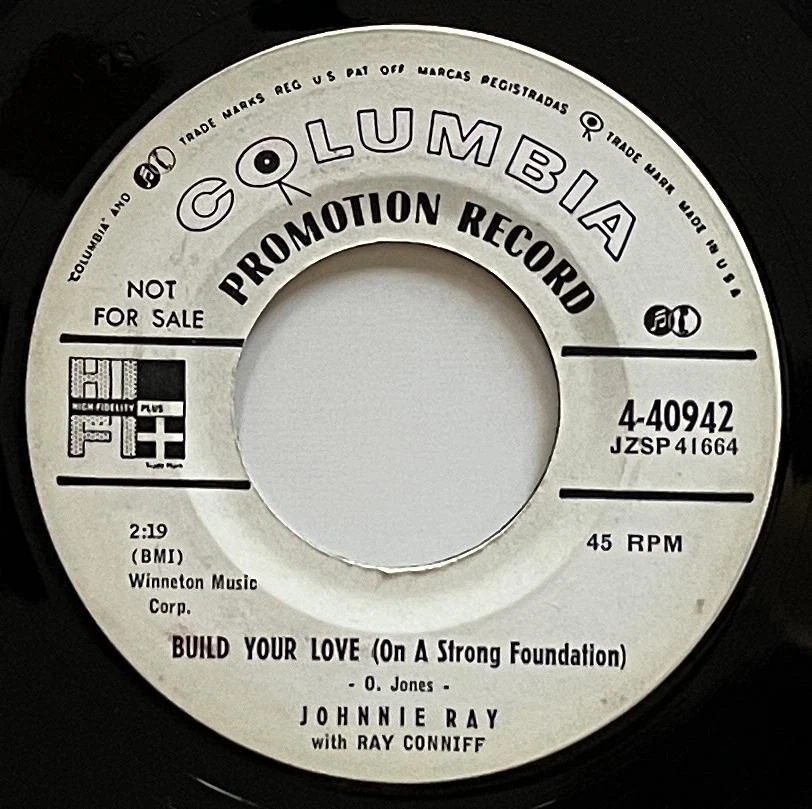 Johnnie Ray with Ray Conniff Street of Memories 45 Columbia Pop (1957) DJ vg++ - Image 2 of 2