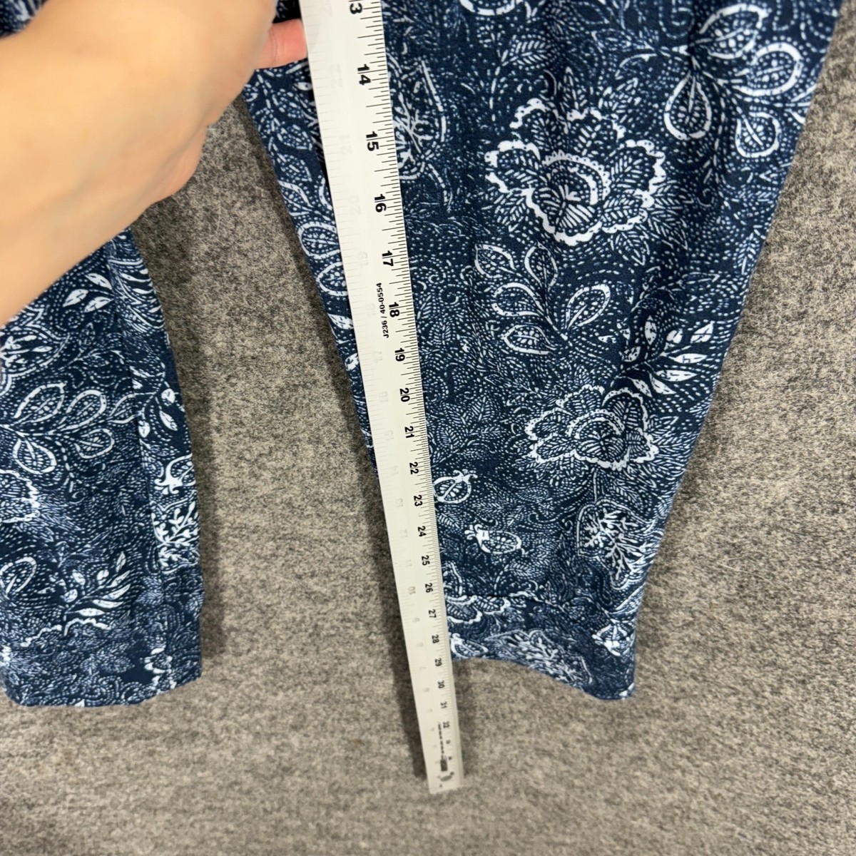 Lucky Brand Pants Women XL Blue Floral High Rise Drawstring Chino