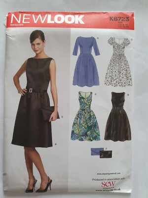 Simplicity New Look K6723 Misses Tee Kleid & Handtasche ungeschnitten Schnittmuster Größe 8-18