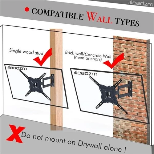 TMX400A 26-55"Adjustable Wall Mount Bracket Rotatable with Spirit Level Standard - Picture 11 of 11