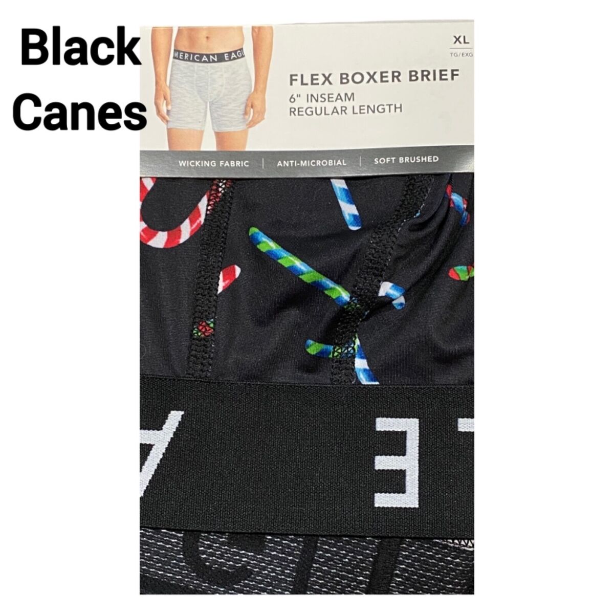 AEO Candy Canes 6 Flex Boxer Brief