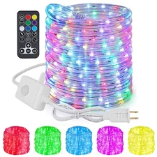 Afirst LED Rope Lights Outdoor Waterproof Connectable Remote Control 10 Colors 7