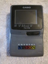 UN-TESTED Vintage Casio TV-770 Portable Analog Handheld TV UHF/VHF Radio/TV