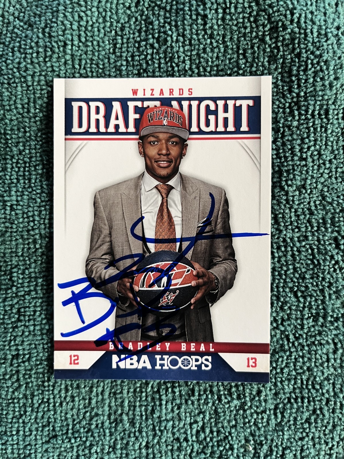 2012-13 NBA Hoops Draft Night Bradley Beal #3 Rookie Hand Signed auto autograph