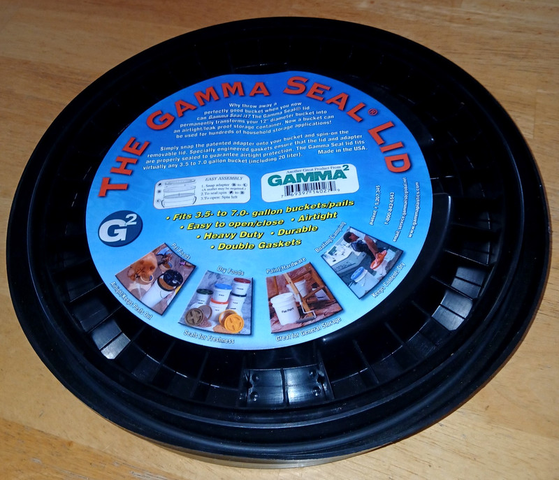 6 THE GAMMA SEAL BLK. HEAVY DUTY DOUBLE GASKET 3.5-7.0 GALLON AIRTIGHT LIDS-NWT