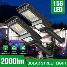 LED Solar Flood Light Motion Sensor Security Spot Wall Street Yard Outdoor Lamp