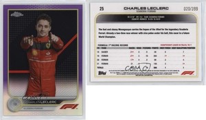 2022 Topps Chrome Formula 1 F1 Racers Purple Refractor /399 Charles Leclerc #25