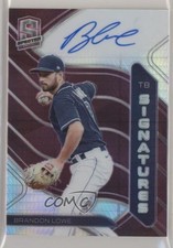 2021 Panini Spectra Signatures Neon Pink Prizm /35 Brandon Lowe #SPS-BL Auto 6ks