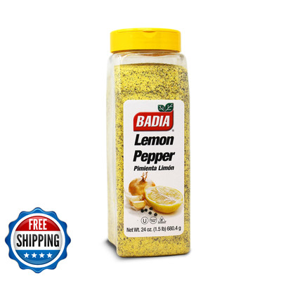 Badia Lemon Pepper Seasoning, 24 oz - Zesty Citrus Blend