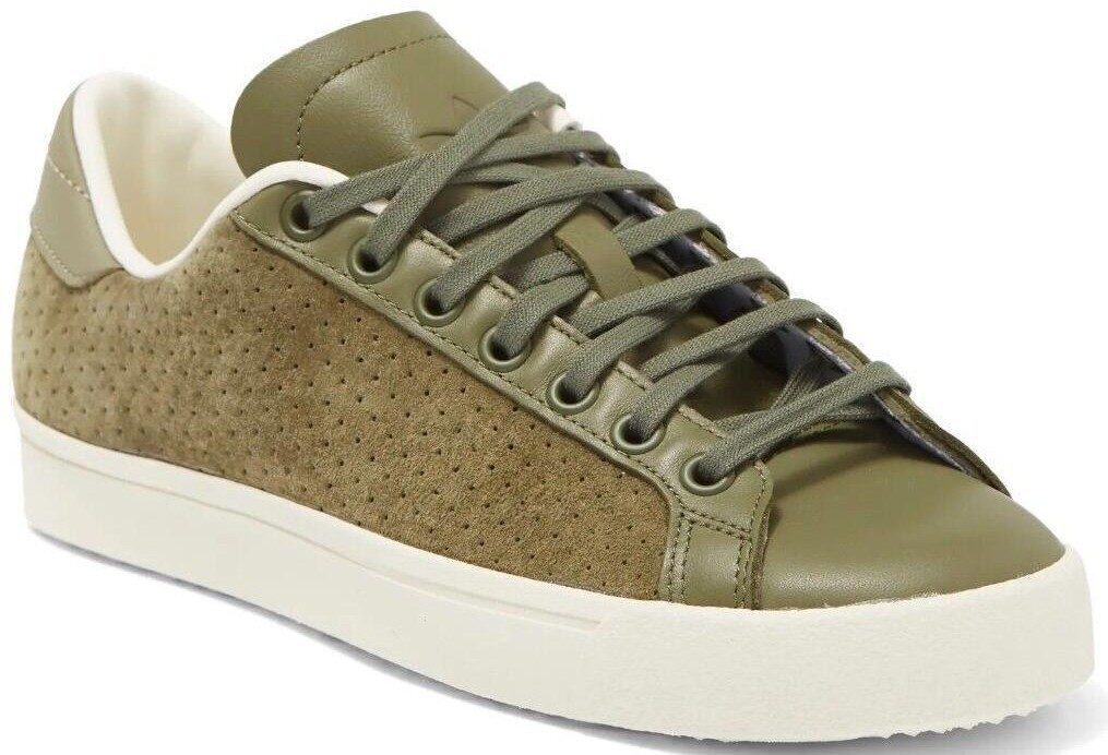 adidas gazelle silver green womens adidas Rod Laver in White main image 0