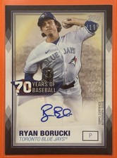 2021 Topps Ryan Borucki 70 Years of Baseball Auto Black /199 #70YA-BOR