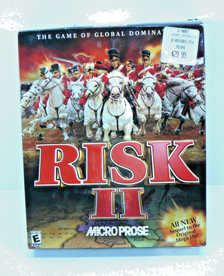 Risk II PC Game Micro Prose Game of Global Domination 2000 Big Box~ sealed disc
