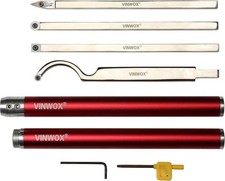 8 PCS Carbide Wood Lathe Turning Tool Set, 8pcs ALU Handle