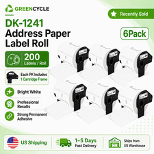 6 Roll DK1241 Die-Cut Standard Shipping Labels 4" x 6" for Brother QL-1110NWB