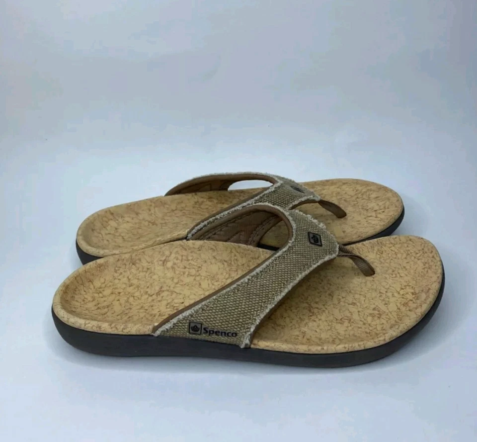 Sandalias de Tanga Spenco Para Mujer US 8 Beige/Crema  Foto 3 de 4