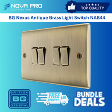 BG Nexus Antique Brass Light Switch NAB12 NAB42 NAB43 NAB44 2 Way 1,2,3 & 4 Gang