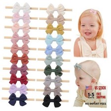 20pcs Baby Girl Bow Headbands Newborn Nylon 5- 20PCS baby girl headbands