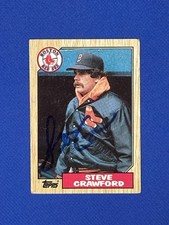1987 TOPPS STEVE CRAWFORD AUTOGRAPH SIGNED AUTO #589 BOSTON RED SOX