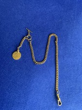 Handmade Albert Gold Plated Pocket Watch Chain, Gold Plated 