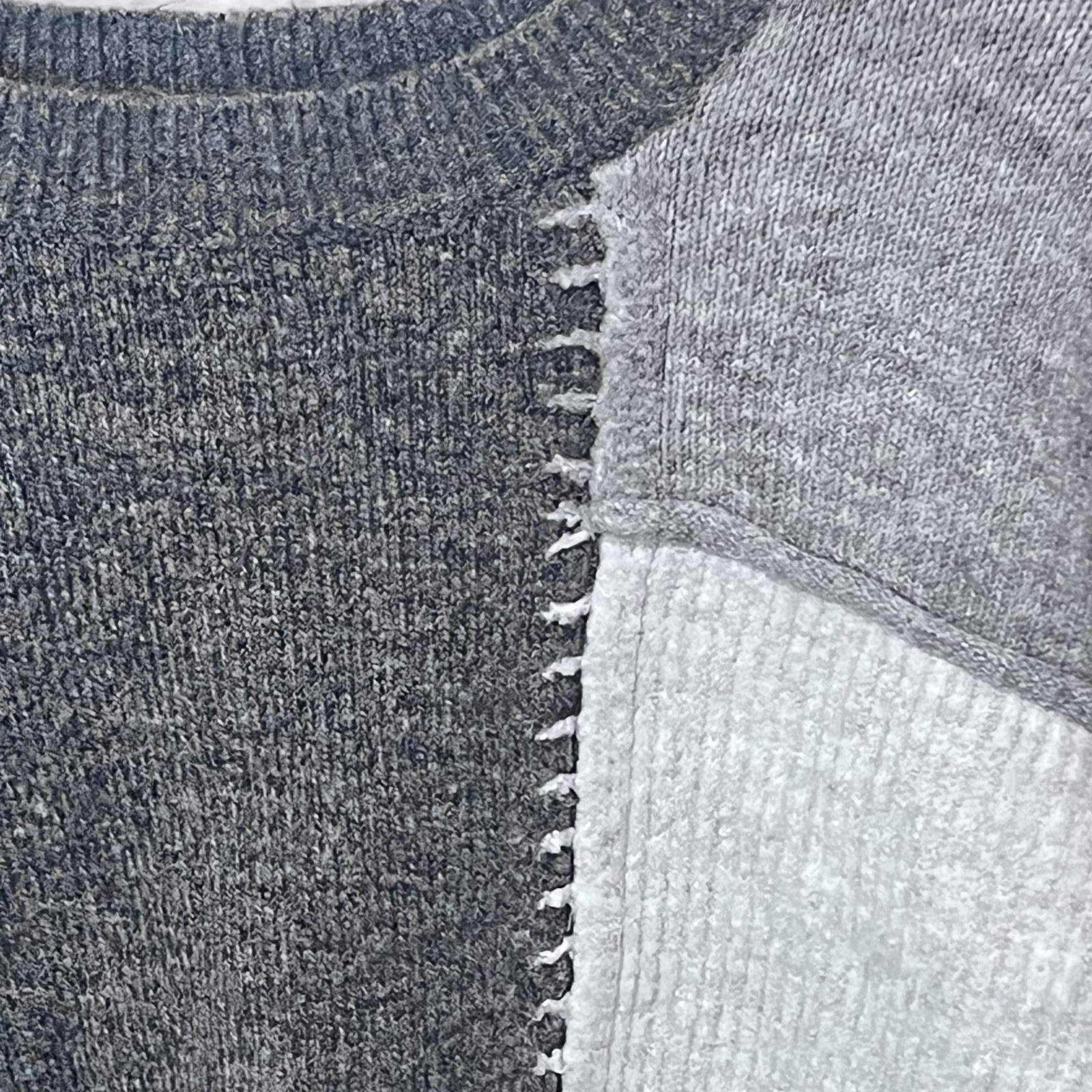 ZARA Oversized Patchwork  Pullover Sweater S  Gra… - image 5