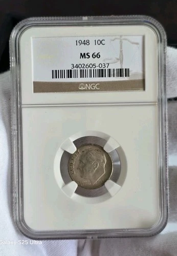 C98. 1948 Roosevelt Dime 10C NGC MS 66 FT 1217733-023