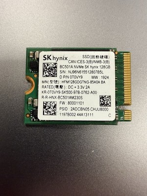 SK hynix BC501A 128GB NVMe M.2 Internal SSD HFM128GDGTNG