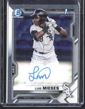 Luis Mieses 2021 Bowman Chrome Prospect Autographs AU