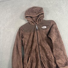 The North Face Girls XL Osito Full Zip Hooded Fleece Jacket Brown NF0A34VJ