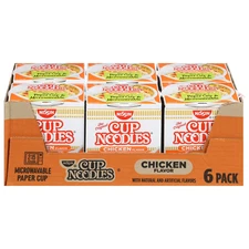 Nissin Foods Cup Noodles Ramen Noodle Soup, Chicken Flavor, 2.25 oz Cup *6 PACK*