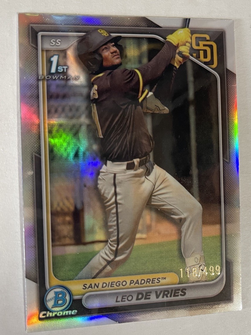 2024 Bowman Chrome Leo De Vries #BCP-179 1st Bowman Prospects Refractor #118/499