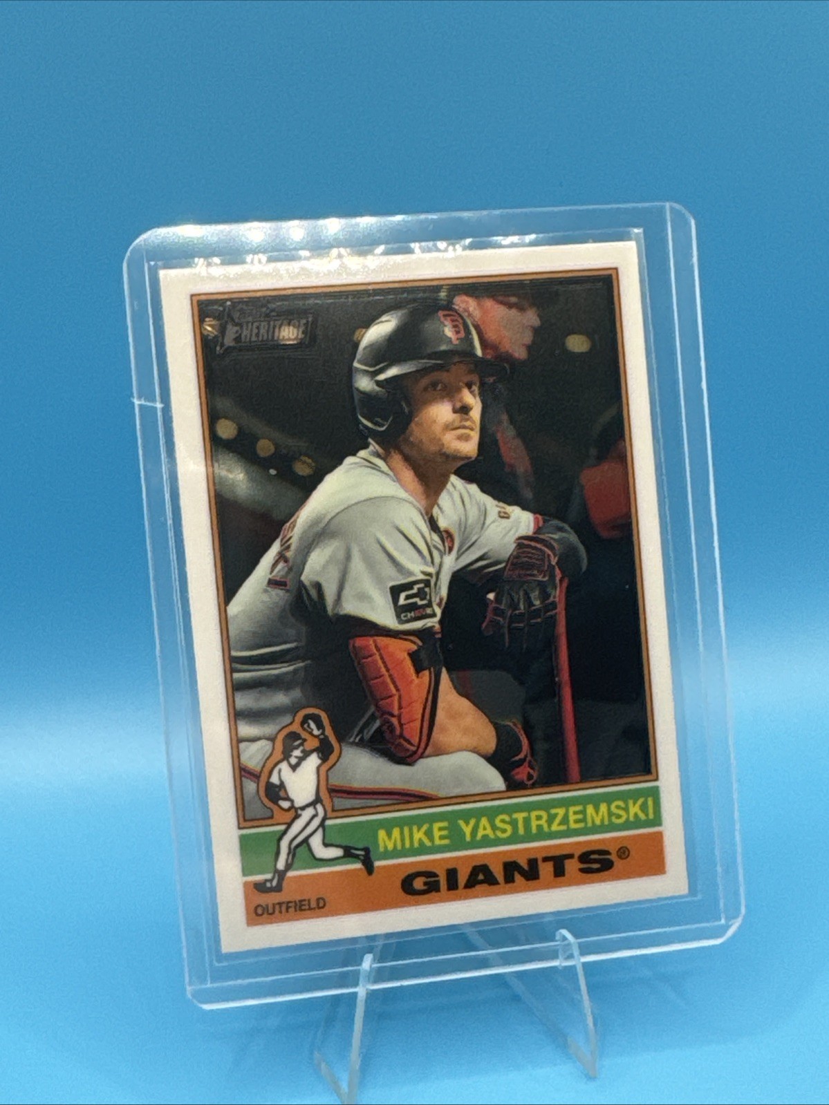 2025 Topps Heritage #470 Mike Yastrzemski Chrome SP