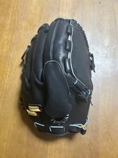 SSK Hard Baseball Glove Black Genuine Leather Baseball Used From Japan