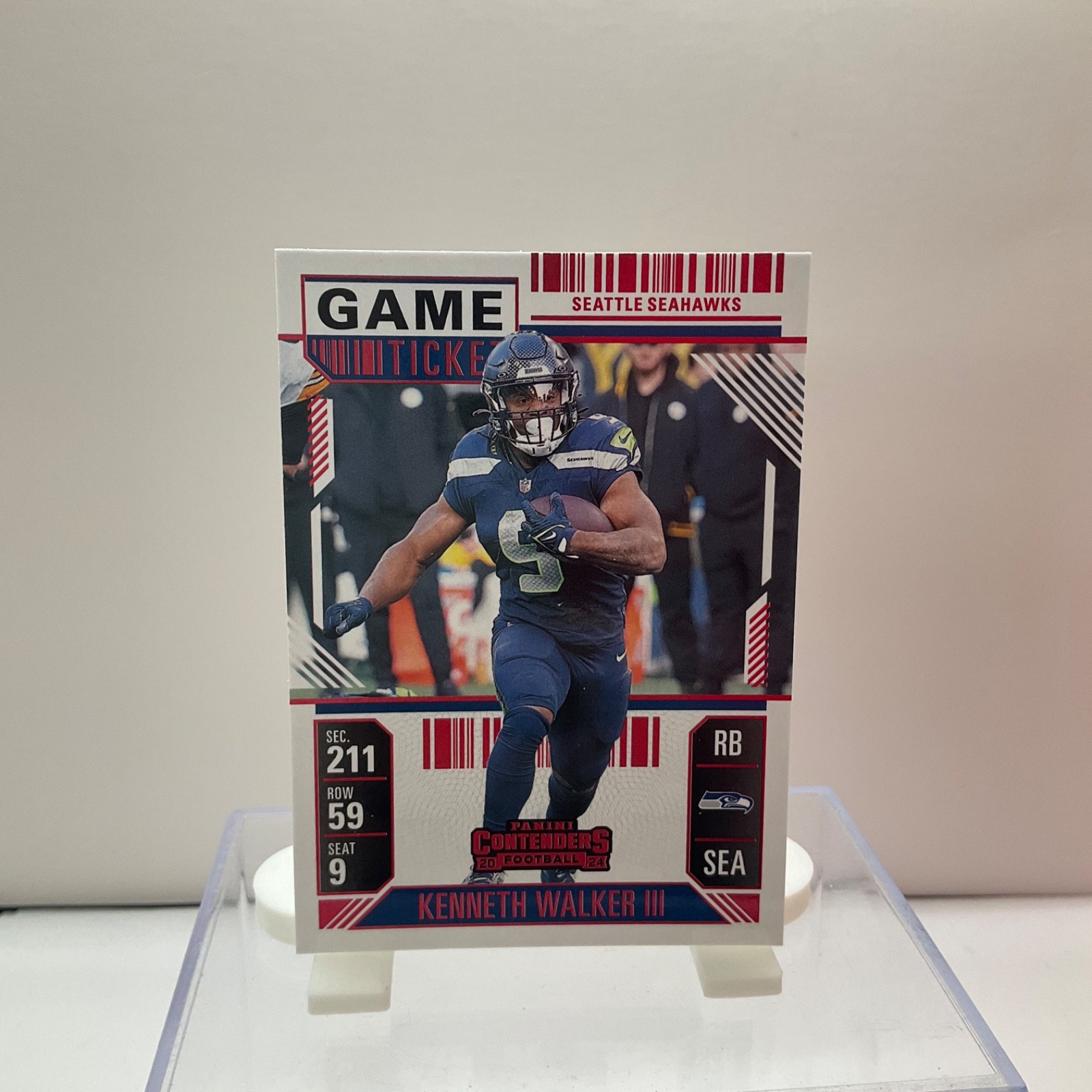 2024 Panini Contenders - Kenneth Walker III #89 Red Game Ticket