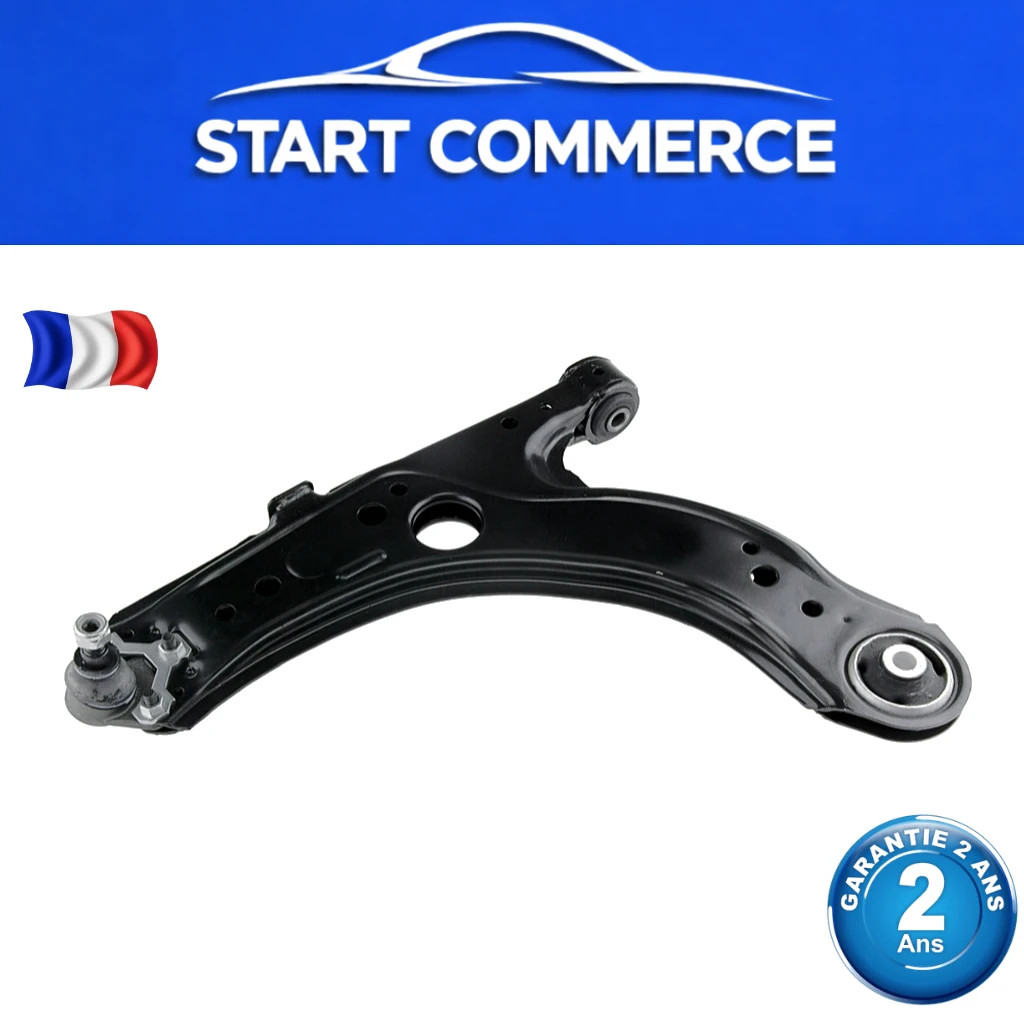 Bras de suspension avant gauche 1J0407151A pour Audi A3 et Golf 4
