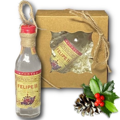 Felipe II Spanish brandy de Jerez Artisan Vintage Glass Bottle Ornament