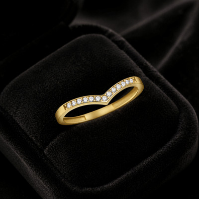 Ring 9 kt Gelbgold Querlenker gepunzt Größe J - T British Made