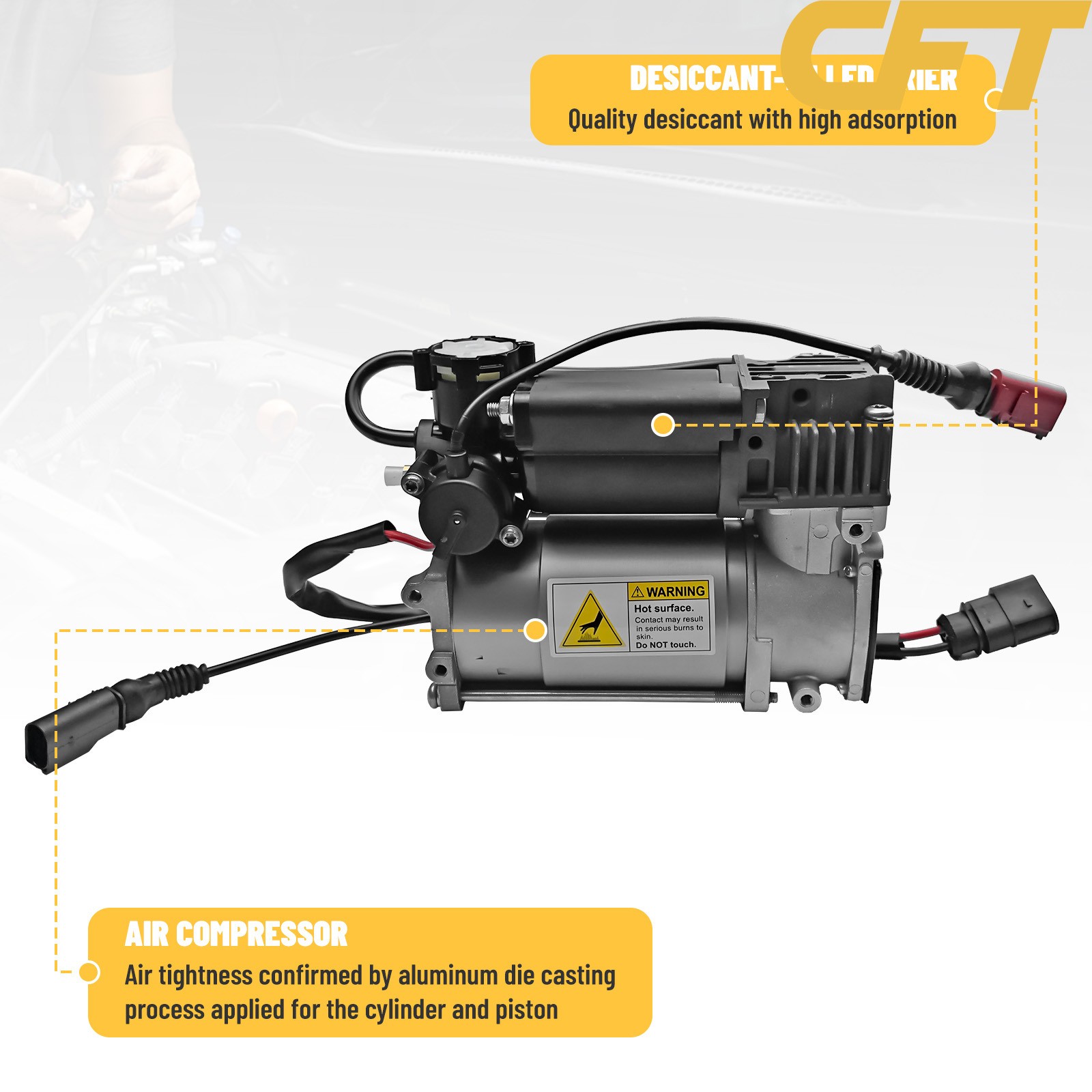 3D0616005 Air Suspension Compressor for 2003-12 Bentley Continental & VW Phaeton