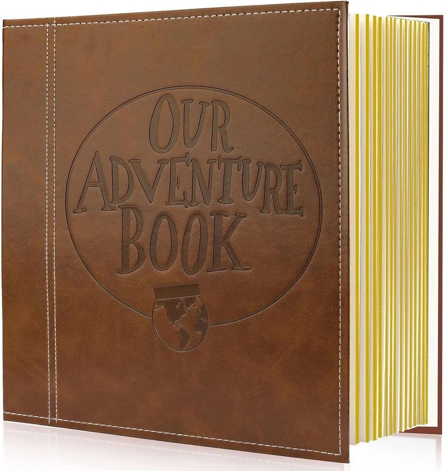 Álbum de fotos cubierta de cuero autoadhesivo álbum de recortes libro de recuerdos para boda aniversario... Foto 3 de 4