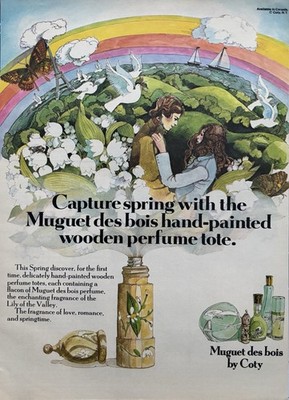 1977 Muguet des Bois by Coty Original Vintage Advertisement Perfume Print Ad