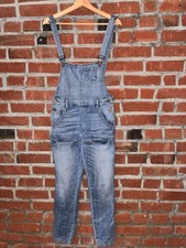 Guess Original Blue Denim Vintage Bib Overalls Size 26 Waist Medium Wash Pockets
