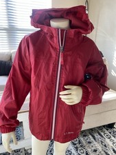 NWT New LL Bean Kids Size 8 Discovery Rain Jacket Nautical Red