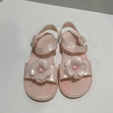 Cat  Jack Pink jelly sandals with flower detail, kids US 11. SKU-A518 kids