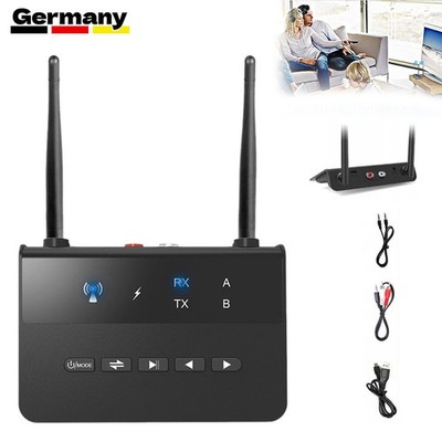 Bluetooth 5.2 Sender Empfänger 2-in-1 Wireless Audio 3,5 Klinke Adapter RCA/AUX