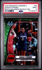 2024-25 Bowman U Chrome - Sarah Strong #62 Green Reptilian /75 UCONN PSA 9!!