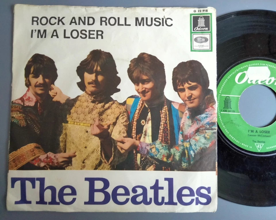 7" THE BEATLES Rock And Roll Music / original HIPPIE COVER / Odeon O 22 195 - Image 2 of 4