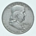 Better 1948 US Franklin 90% Silver Half Dollar Coin Collection Set Break *664