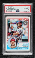 2018 Topps 1983 Topps Design Bryce Harper #83-84 PSA 10 GEM MT