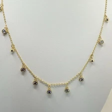 DAINTY GOLD FILLED DANGLE CHARM NECKLACE